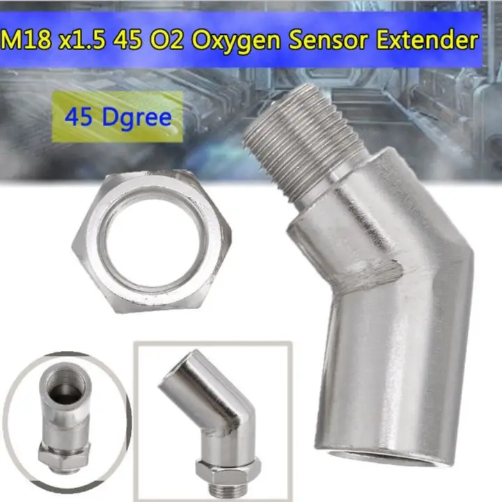 M18 x1,5 мм Удлинитель датчика кислорода O2 45 Градусов Удлинитель Адаптера O2 с Пробкой Прокладка