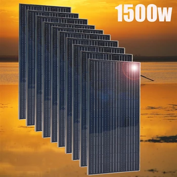 1500 Вт 1000 Вт 600 Вт 450 Вт 300 Вт солнечная панель с алюминиевой рамой фотоэлектрическая панель 12 В 24 В система зарядного устройства для дома автомобиля лодки