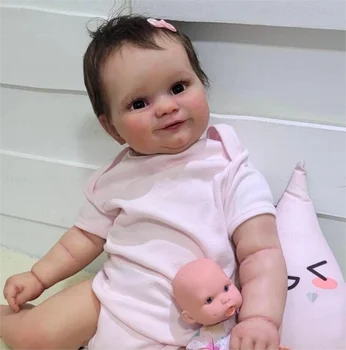 19-Дюймовые Готовые куклы Reborn Baby Maddie, полностью виниловые, для девочек, Моющиеся, с 3D кожей, видимыми венами, игрушки 
