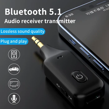 2 в 1 Беспроводной Bluetooth 5.1 Приемник Передатчик Адаптер 3,5 мм Разъем Для Автомобильной Музыки Аудио Aux A2dp Приемник Наушников Громкой Связи