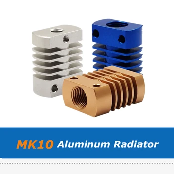 2 шт. Синий/золотой/Серебристый Охлаждающий алюминиевый блок Радиатора, MK10 E3D V6 Радиатор для 3D-принтера, часть