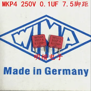 2020 горячая распродажа 10 шт./20 шт. Немецкий конденсатор WIMA MKP4 250V 0,1 мкФ 104 250V 100n P: 7,5 мм Аудио конденсатор Бесплатная доставка