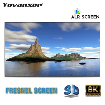 2023 Лучший Проекционный экран Fresnel ALR с Фиксированной Рамкой, Отбрасывающий Рассеянный свет, Новый 3,0, Лучший для обычного проектора CLR 8K HD, рамка 1 см