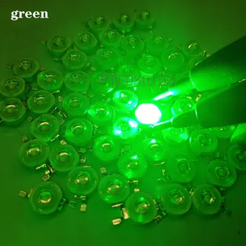 3 Вт Светодиодные диоды Зеленый 520 нм ~ 530 нм Светодиодная лампа с чипом Светильник с 20 мм/печатной платой