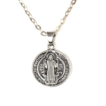 30 Шт. Медаль Святого Бенедикта Нурсийского, Покровителя Зла, религиозные ожерелья с подвесками 21x30,5 мм