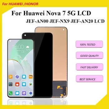 6,53 Дюймовый Дисплей Для Huawei Nova 7 5G LCD Сенсорная панель Дигитайзер Экрана JEF-AN00 JEF-NX9 JEF-AN20 В Сборе