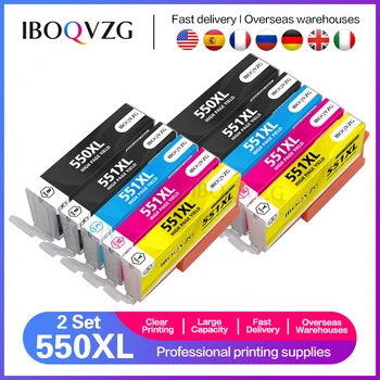 IBOQVZG 2 комплекта PGI550 Совместимый чернильный Картридж Для Принтера Canon PIXMA IX6850 MX725 MX925 IP7250 MG5450 MG5550 MG6450 MG5650 6650