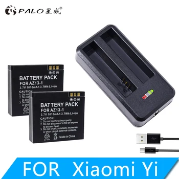 PALO 1010mAh AZ13-1 Аккумулятор с USB-Зарядным устройством Для Экшн-камеры Xiaomi Yi Сменная Батарея Перезаряжаемая Резервная Bateria