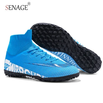 SENAGE Профессиональная футбольная обувь Унисекс, высококачественные футбольные бутсы с длинными шипами, Футбольные тренировочные кроссовки для мини-футбола на открытом воздухе