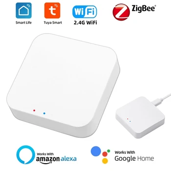 Tuya ZigBee Gateway Smart Home Hub ZigBee Bridge Протокол дистанционного управления Smart Life Беспроводной WiFi Работа с Alexa Google Home