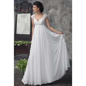 Vestido de Noiva, Шифоновое свадебное платье с высокой талией, Свадебные платья для беременных, Сшитые на заказ, Платья невесты в стиле ампир