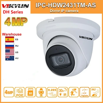 Vikylin Dahua OEM IP-камера Купольная IPC-HDW2431TM-AS 4-мегапиксельная POE-камера Со Встроенным микрофоном и слотом для SD-карты IP67 Starlight IVS Camera
