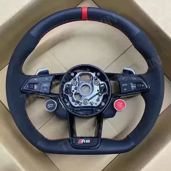 Автомобильный руль и кнопка для рулевого колеса Audi R8 черного цвета