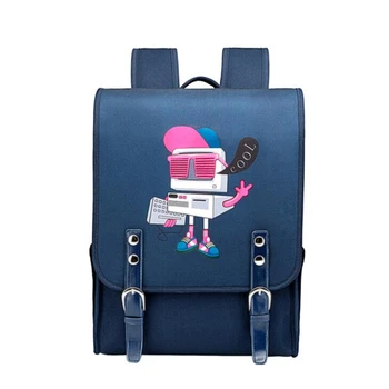 Детские школьные сумки для мальчика, Ортопедический рюкзак с Мультяшным роботом, детская школьная сумка для девочек 1-3 классов, Японский рюкзак из искусственной кожи Mochila Escolar