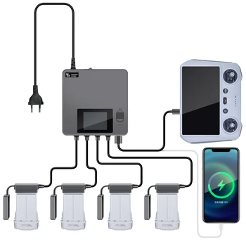 Интеллектуальное Зарядное Устройство LED Screen Charging Hub для DJI Mini 3 PRO Drone Battery Аксессуары Для Дистанционного Управления Быстрая Зарядка 6В1 Зарядное Устройство