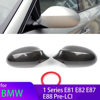 Крышка Зеркала Из Настоящего Углеродного Волокна, Крышка Бокового зеркала Автомобиля, Чехол Для BMW 1 Серии E81 E82 E87 E88 Pre-LCI Pre facelift
