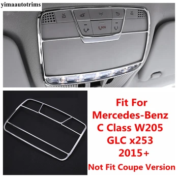 Лампы Для чтения на Передней Крыше, Накладка Рамы, ABS Хромированные Аксессуары Для Mercedes Benz C CLASS W205/GLC X253 2015-2021