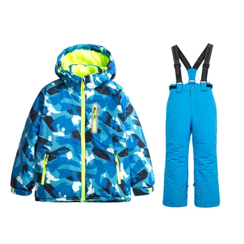 Лыжный костюм для детей, куртки для катания на лыжах и сноуборде, Брюки для мальчиков и девочек, зимние ветрозащитные водонепроницаемые спортивные костюмы для занятий спортом на открытом воздухе, костюм