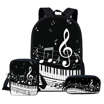 Набор детских школьных сумок для мальчиков и девочек-подростков, рюкзаки для музыкальных нот, сумка для фортепиано, детская сумка для книг Mochila Escolar