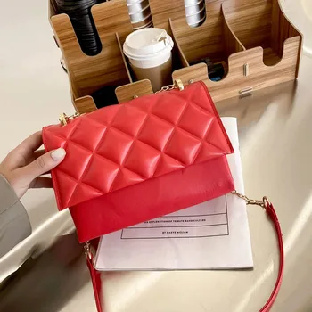 Новая сумка через плечо с цепочкой 2022, модная сумка через плечо для женщин, Дизайнерская сумка, высококачественные сумки-мессенджеры из искусственной кожи для покупок