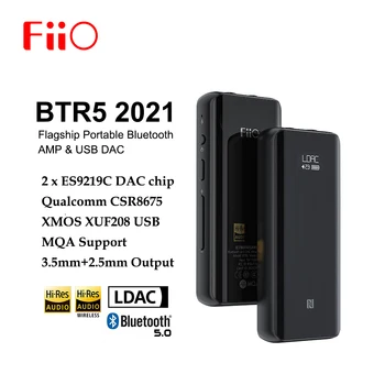 Новый Усилитель для наушников FiiO BTR5 Hi-Res HIFI Двойной ES9219C Bluetooth 5,0 MQA USB DAC XMOS PCM 384 DSD256 3,5 мм 2,5 мм Выходной усилитель