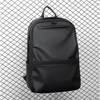 Однотонный рюкзак для деловых Поездок, мужской женский Легкий Водонепроницаемый 14-15, 6 Дюймовый рюкзак для ноутбука, школьный рюкзак для подростков, черный