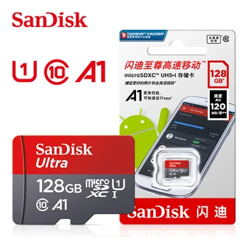 Оригинальная Мини-SD-карта SanDisk 128 ГБ Class10 Карта памяти 64 ГБ Micro TF Флэш-накопитель 256 ГБ 32 ГБ U1 cartao de memoria