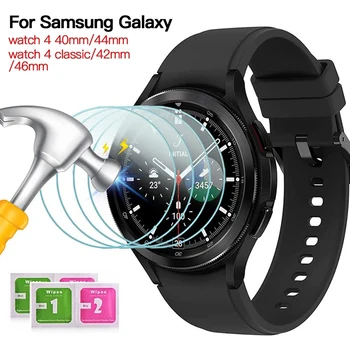 Пленка Из закаленного Стекла Для Samsung Galaxy Watch 4 40 мм 44 мм Watch4 Classic 42 мм 46 мм HD Прозрачная Полноэкранная Защитная Пленка Glass