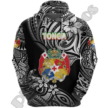 Пользовательское Название Полинезийская Страна Тонга Высокая Школьная Татуировка Племенной Ретро Harajuku 3DPrint Уличная Одежда Повседневная Забавная Куртка Толстовки X1