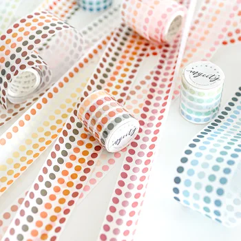 Разноцветные точечные ленты для Васи, круглая наклейка, клейкая лента для вырезок, журнал, планировщик, декоративно-прикладное искусство, сделай сам