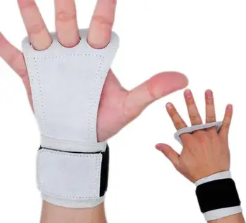 Рукоятка из натуральной кожи, женская и мужская защита для ладоней, спортивные перчатки с ремешком на запястье