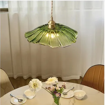 Садовая Стеклянная люстра для прохода, Роскошная настольная лампа для бара, ресторана, Простая прикроватная люстра в скандинавском стиле с одной головкой