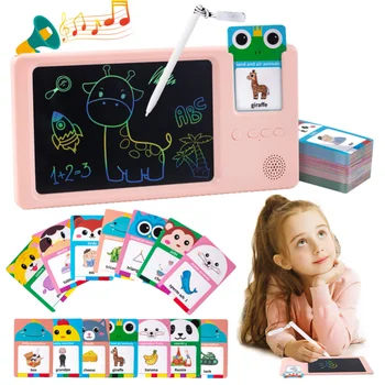 Сенсорные Игрушки для малышей с аутизмом на 2, 3, 4, 5, 6 лет, Говорящие флеш-карты с ЖК-планшетом для письма, Обучающие Детские Подарочные Игрушки