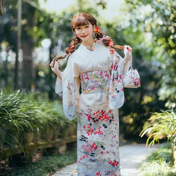 Японская Одежда, Японские платья-кимоно для женщин, Кавайное Кимоно Гейши, костюм для Косплея, Танцевальное представление, Одежда для Фотосессии