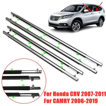 уплотнительная прокладка из 4 шт. для Honda CRV 2007-2011, уплотнитель наружного окна автомобиля, резиновая прокладка, формовочная накладка, уплотнительный ремень для TOYOTA CAMRY 2016-2014