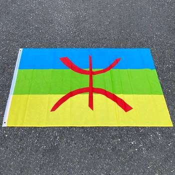 флаг aerxemrbrae 150x90 см, берберский флаг, Флаг Северной Африки, Полиэфирный баннер, Развевающийся На Заказ, флаг Амазигов
