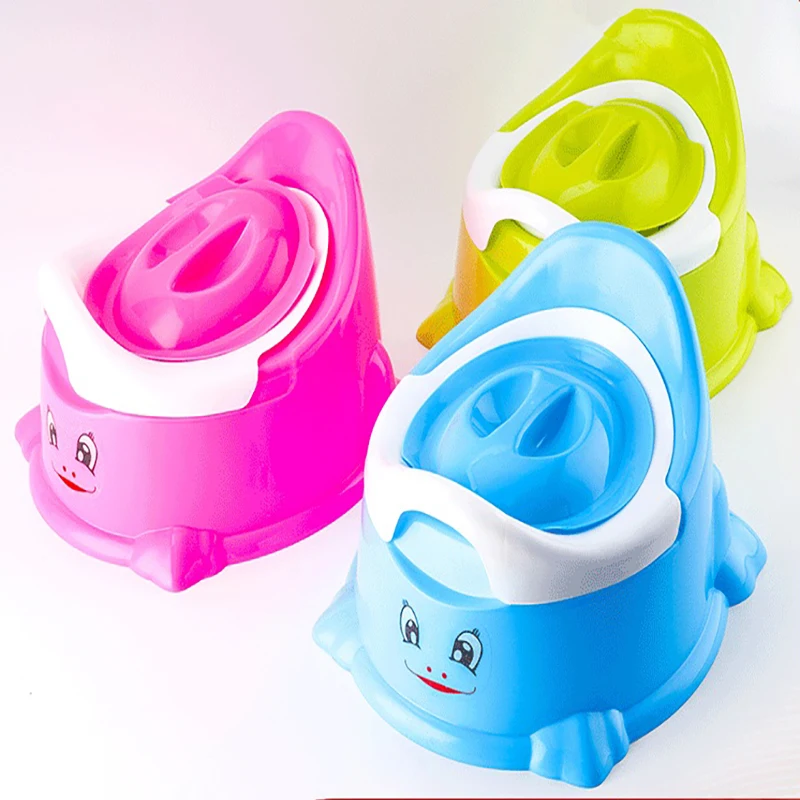 Детский портативный горшок, симпатичный детский стульчик для приучения к туалету больших размеров Со съемной крышкой для хранения, легко моющийся Детский туалет