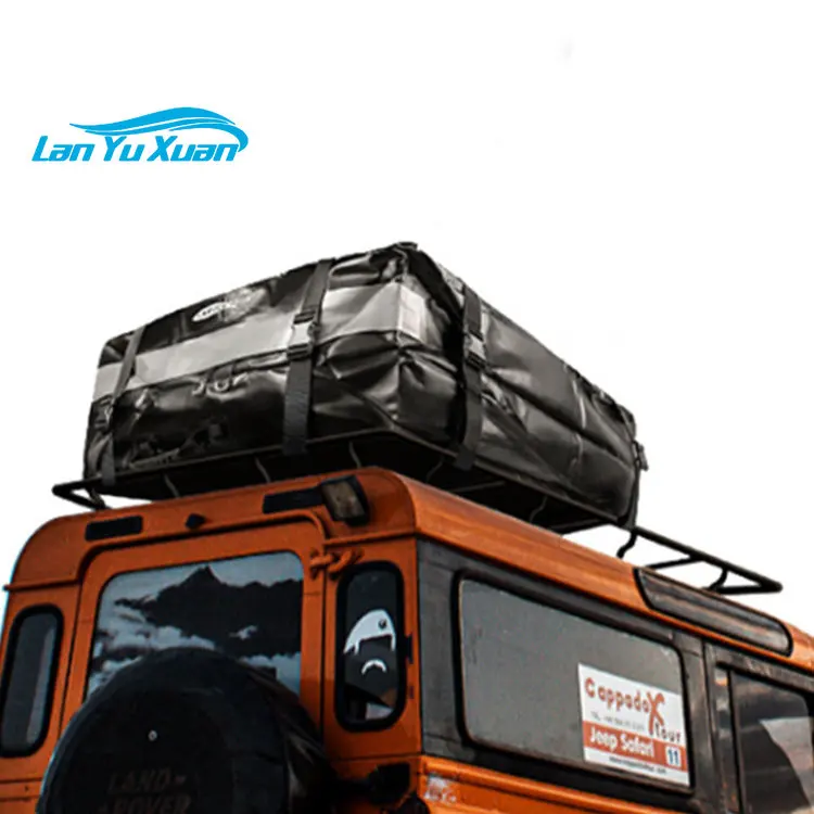 Сверхмощный водонепроницаемый 500D ПВХ 400Л Дорожный грузовой багажник для хранения багажа, сумка на крышу автомобиля для большинства автомобилей